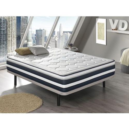 Matelas 90x200 Memolatex - Hauteur 28 Cm - Renforcement Lombaire En Latex Et Memoire De Forme-Dormalit