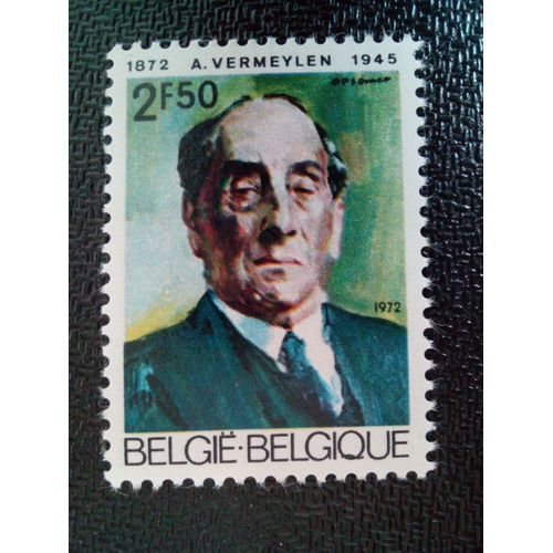 Timbre Belgique Yt 1620 Vermeylen, Auguste 1972 ( 0021004 )