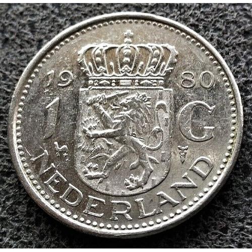 Pièce 1 Gulden "Juliana, Reine Des Pays-Bas" 1980