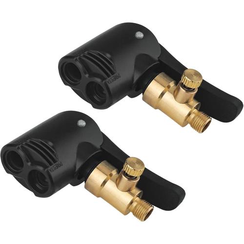 Adaptateur De Valve De Pneu De Voiture, 2 Pcs Embout De Gonflage Laiton, Raccord De Valve De Gonflager, Adaptateur Valve Française, Auto Valve Adaptateur Pour Auto Vélo Moto Camion Gonfleur De