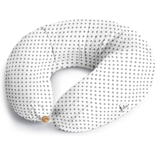 White - Grey Pois Coussin De Positionnement - Coussin De Grossesse Pour Dormir Xxl - Coussin Femme Enceinte - Distingué Par Deux Prix En 2022 - Lavable - Housse 100% Coton (Blanc Avec Pois Gris)