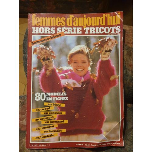 Femmes D'aujourd'hui Hors Serie Tricots Automne Hiver 80 Modeles En Fiches