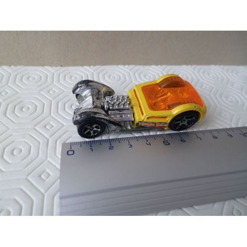 Dragster Modele Jaune - Orange Moteur Argente-Hot Wheels