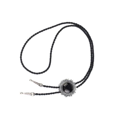 Démodé West Cowboy Cravate Man Rodéo Tie Bolo Tie Collier Bijoux Cuir Pu