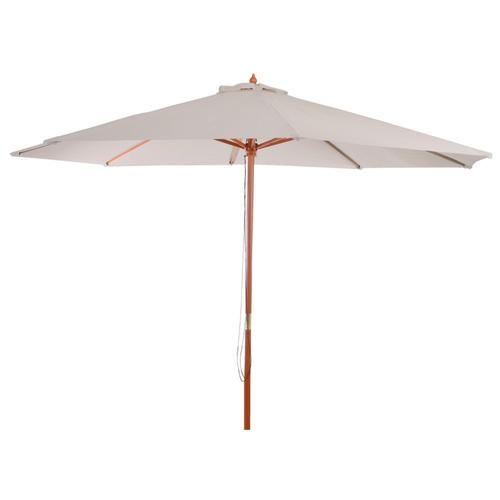 Parasol En Bois, Parasol De Jardin Florida, Parasol De Marché, 3m   Crème