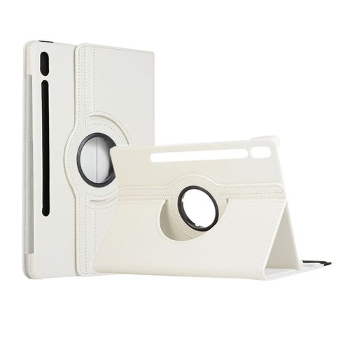 Housse Pour Samsung Galaxy Tab S7 2020 11 Pouces (Sm-T870 / T875) Rotative 360 Degrés Blanche
