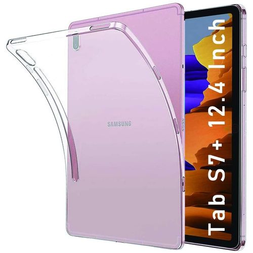 Coque Tpu Transparente Pour Samsung Galaxy Tab S7+/ S7 Plus 2020 12,4 Pouces (Sm-T970/ T975/ T976)