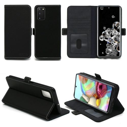 Samsung Galaxy S20 Fe (Fan Edition) 2020 Etui Noir Protection Portefeuille À Rabat Avec Porte Cartes - Housse Galaxy S20 Fe (Fan Edition) 2020 Noire Folio Coque Silicone Antichoc Smartphone 2020 - Accessoires Pochette Case