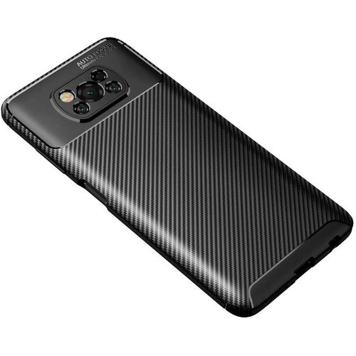 Coque Brossée Noire Xiaomi Poco X3 Nfc (Pocophone X3 Nfc) 2020 Carbon Fiber Antichoc - Accessoires Pochette Case Poco X3 2020