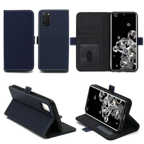 Samsung Galaxy S20 Fe (Fan Edition) 2020 Etui Protection Portefeuille Bleu À Rabat Avec Porte Cartes - Housse Galaxy S20 Fe (Fan Edition) 2020 Folio Bleue Navy Coque Silicone Antichoc Smartphone 2020 - Accessoires Pochette Case