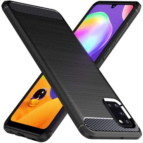 Coque Brossée Noire Samsung Galaxy A31 4g Carbon Fiber Antichoc - Accessoires Pochette Case Galaxy A31 2020