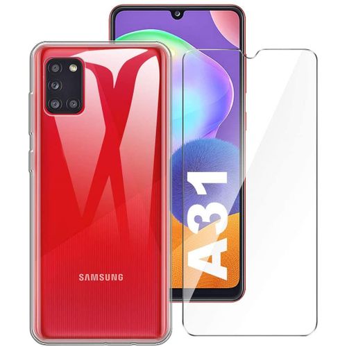 Protection Intégrale 360 Degres Samsung Galaxy A31 4g 2020 : Coque Gel De Protection En Tpu Invisible Arrière Transparente Et Protection Écran Classique Galaxy A31 - Accessoires Pochette Case