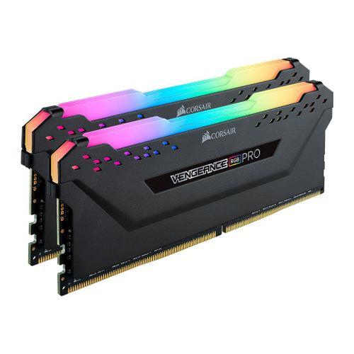 CORSAIR Vengeance RGB PRO - DDR4 - kit - 32 Go: 2 x 16 Go - DIMM 288 broches - 3600 MHz / PC4-28800 - CL18 - 1.35 V - mémoire sans tampon - non ECC - noir