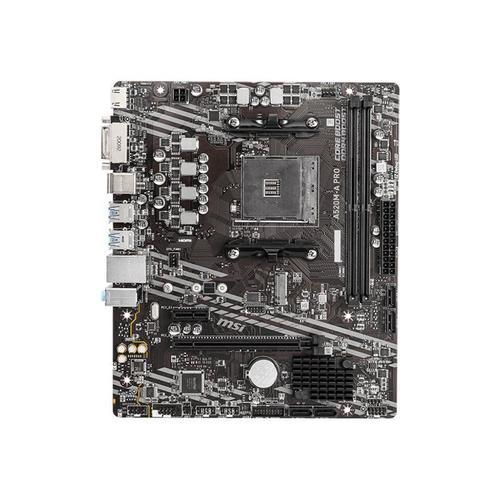 MSI A520M-A PRO - Carte-mère - micro ATX - Socket AM4 - AMD A520 Chipset - USB 3.2 Gen 1 - Gigabit LAN - carte graphique embarquée (unité centrale requise) - audio HD (8 canaux)