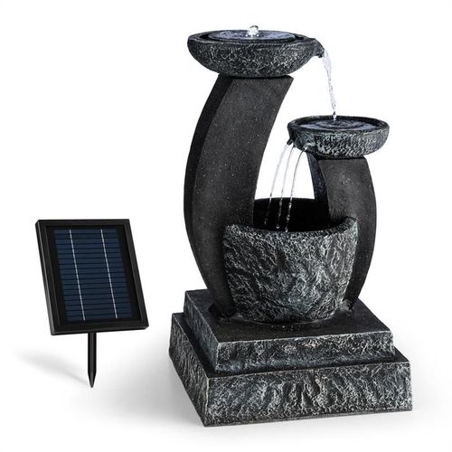 Blumfeldt Fontaine Solaire Décoratve Pour Jardin 3w Led Polyrésine Aspect Pierre