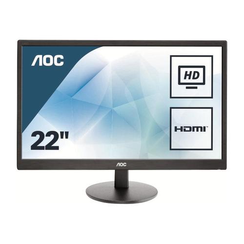 AOC e2270swhn - Écran LED - 21.5" (22" visualisable) - 1920 x 1080 Full HD (1080p) @ 60 Hz - TN - 200 cd/m² - 700:1 - 5 ms - HDMI, VGA