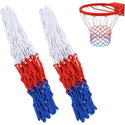 2 Pi¿¿Ces Filet De Basket Ball En Nylon R¿¿Sistant Filet Panier Basket Exterieur Adapt¿¿ Aux Sports D'int¿¿Rieur En Plein Air De Terrain De Jeu Scolaire Panier De Basket Basketball