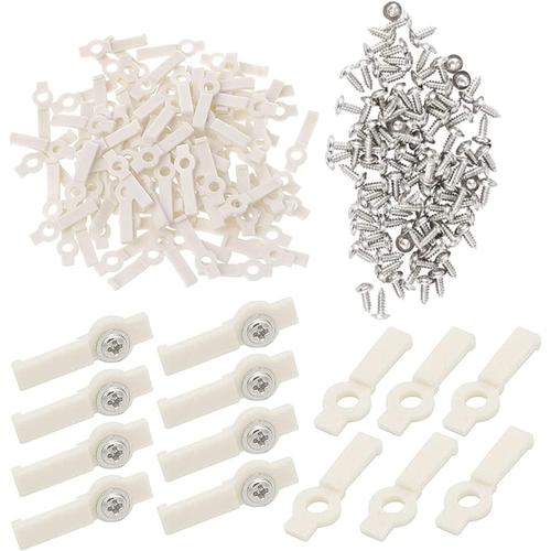 200pcs Clip De Fixation Pour Bande Led10mm, Clip De Support De Fixation De Bande De Lumi¿¿Re En Silicone,Light Strip Clips Avec 200 Pcs De Vis(Blanc)