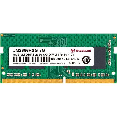 Transcend JetRAM - DDR4 - module - 8 Go - SO DIMM 260 broches - 2666 MHz / PC4-21300 - CL19 - 1.2 V - mémoire sans tampon - non ECC