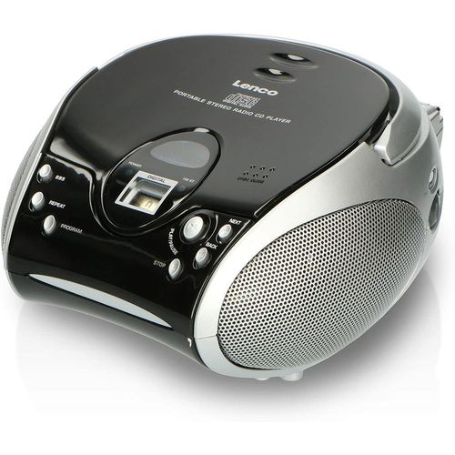 mini chaine hifi stéréo FM LECTEUR CD programmable noir gris