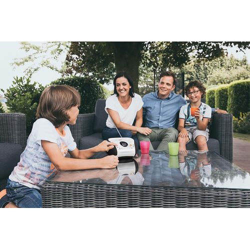 mini chaine hifi stéréo FM LECTEUR CD programmable noir blanc