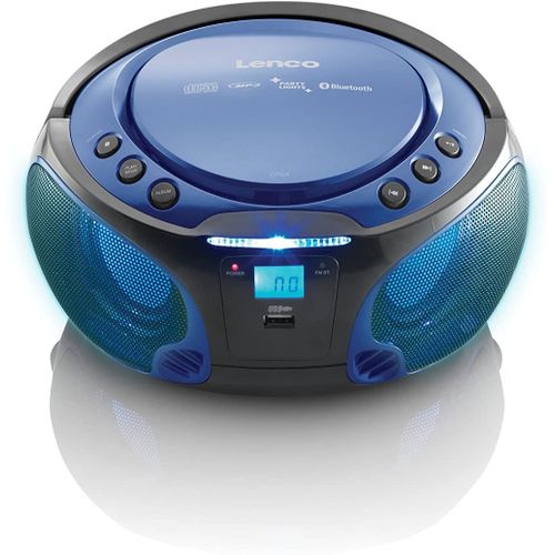 mini chaine hifi stéréo FM CD BLUETOOTH USB noir bleu