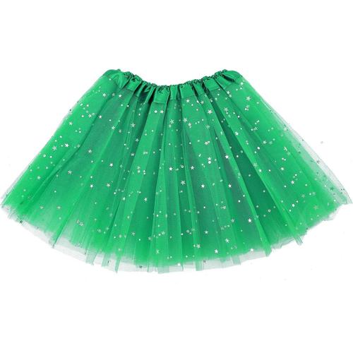 Sparkle Tutu Jupe De Ballet De Danse 3 Couches En Tulle À Paillettes Étoiles Jeux De Rôle Anniversaire Princesse Party Pour Filles De 2 À 7 Ans Vêtements De Sport D'extérieur Costume