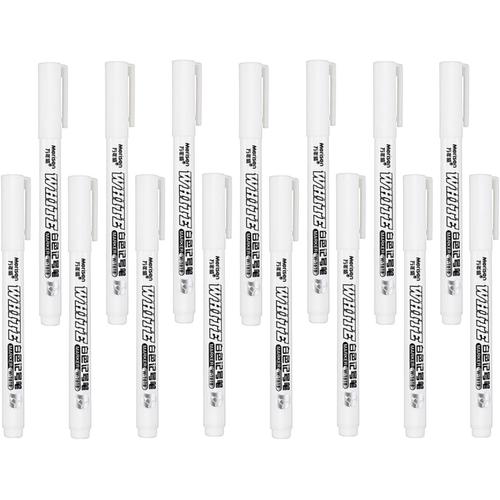 15 Pièces Stylo Feutre Blancs, Marqueur Blanc Feutre Acrylique Feutres Coloriage Adulte, Marqueur Blanc Indelebile Marqueur Peinture Stylo Feutre Pointe Fine Pour Pneu, Galets, Bois, Verre