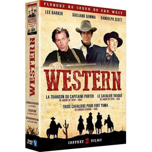 Western - Coffret N° 4 : La Trahison Du Capitaine Porter + Le Cavalier Traqué + Trois Cavaliers Pour Fort Yuma