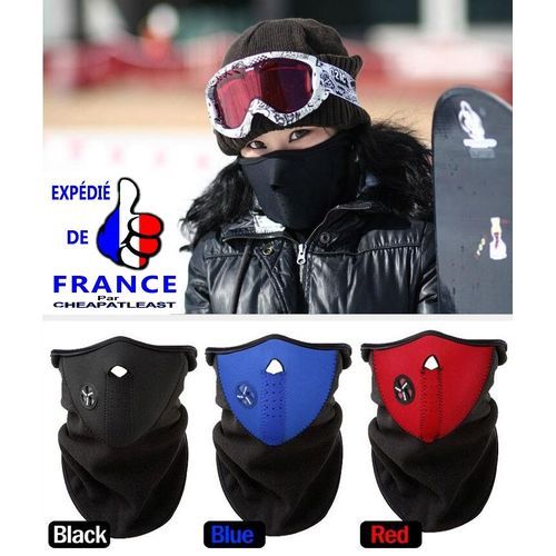 Masque Facial / Protection Visage (Néoprène) Et Cou + Oreilles (Polaire) - Idéale Pour : Ski / Snowboard / Vélo / Moto / Roller / Trekking / Randonnée / Airsoft / Etc...