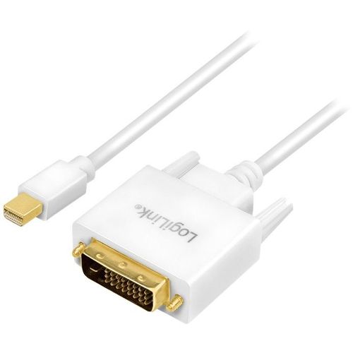 LogiLink C?ble adaptateur Mini DisplayPort - DVI, blanc