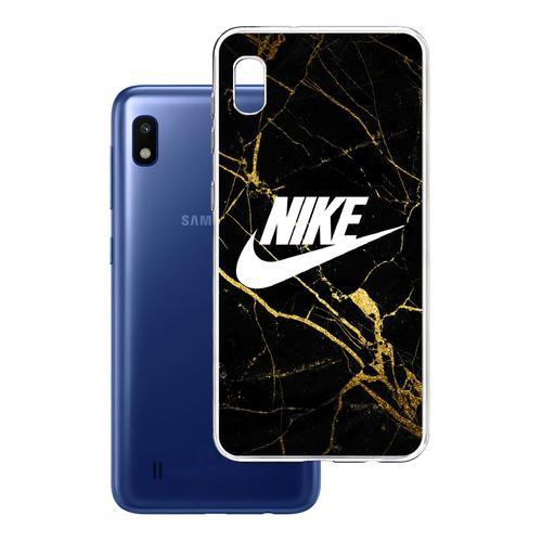 Coque Pour Samsung Galaxy A10 - Nike Logo Gold Marbre