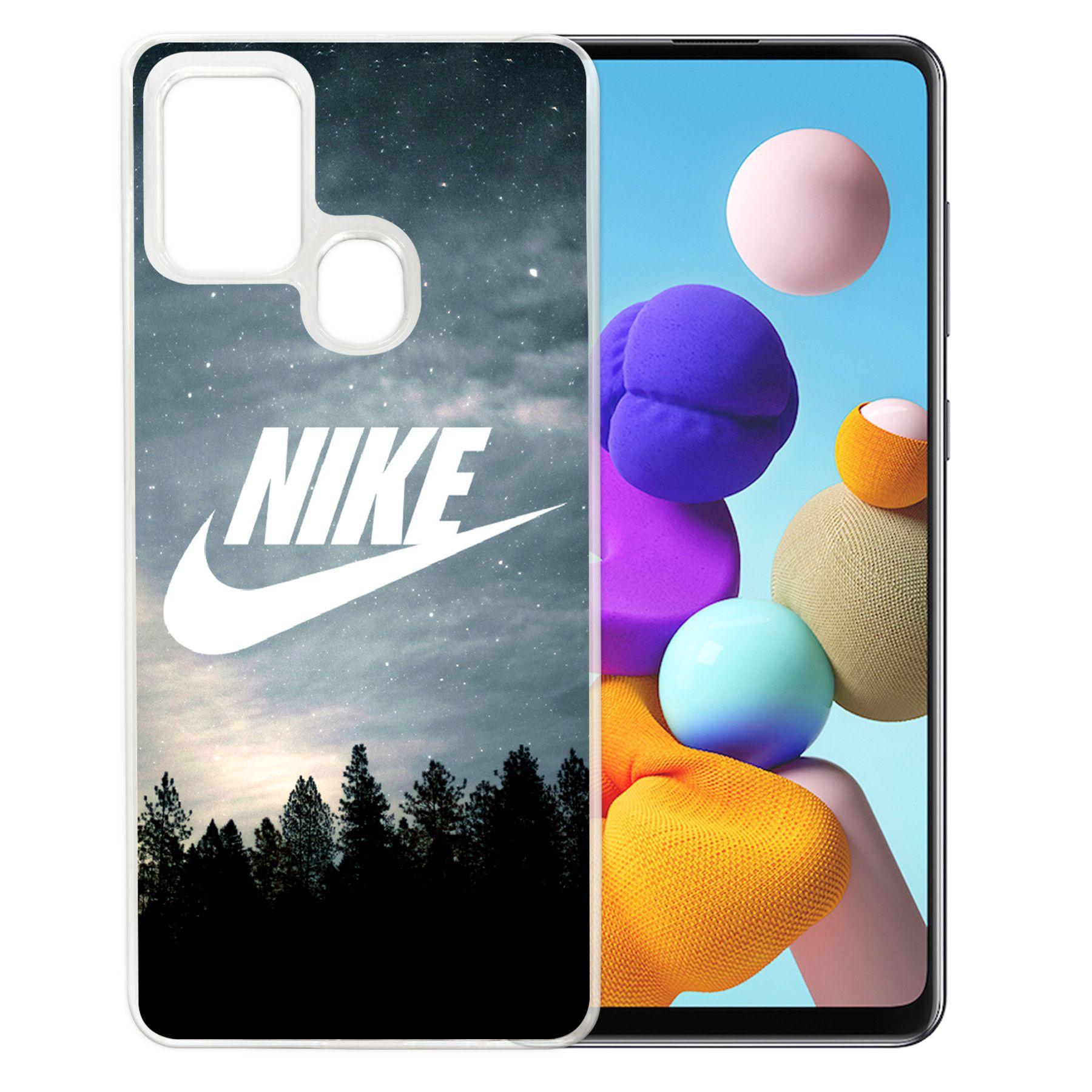 Coque Samsung Galaxy A21S nike LV fond noir