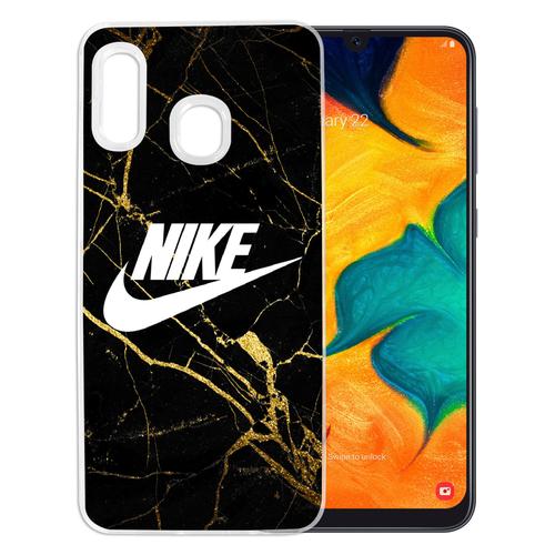 Coque Pour Samsung Galaxy A20e - Nike Logo Gold Marbre