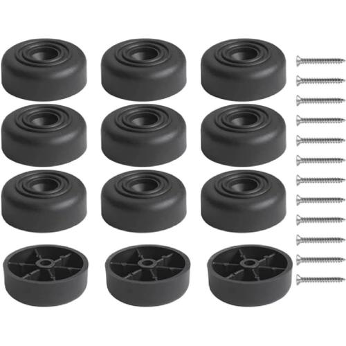 Patins Pour Meubles, 12pcs Patin Antiderapant, Protecteur De Sol Tampon Pour Pieds Des Tables, Chaises, Meubles,Pour Protéger Les Sols Des Rayures Et Du Bruit, Noir (36mm * 14 Mm)