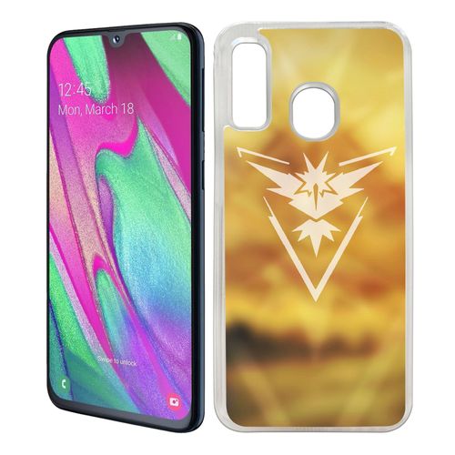 Coque Pour Samsung Galaxy A40 - Pokémon Go Team Jaune Grunge