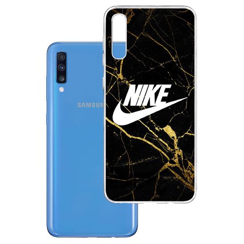 Coque Pour Samsung Galaxy A70 - Nike Logo Gold Marbre