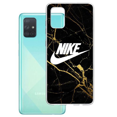 Coque Pour Samsung Galaxy A71 - Nike Logo Gold Marbre