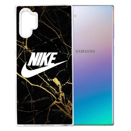 Coque Pour Samsung Galaxy Note 10 - Nike Logo Gold Marbre