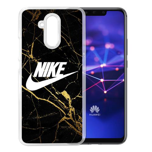 Coque Pour Huawei Mate 20 Lite - Nike Logo Gold Marbre