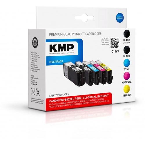 KMP C116V Multipack compat. avec Canon PGI-580/CLI-581 XXL BCMY