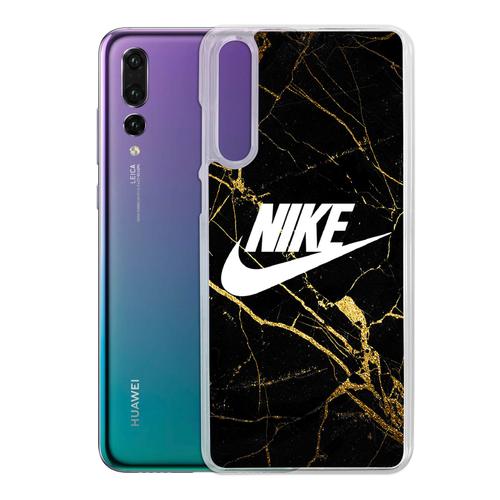 Coque Pour Huawei P20 - Nike Logo Gold Marbre