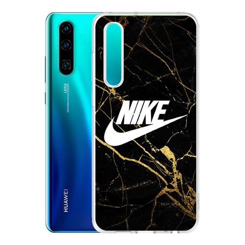 Coque Pour Huawei P30 Lite - Nike Logo Gold Marbre