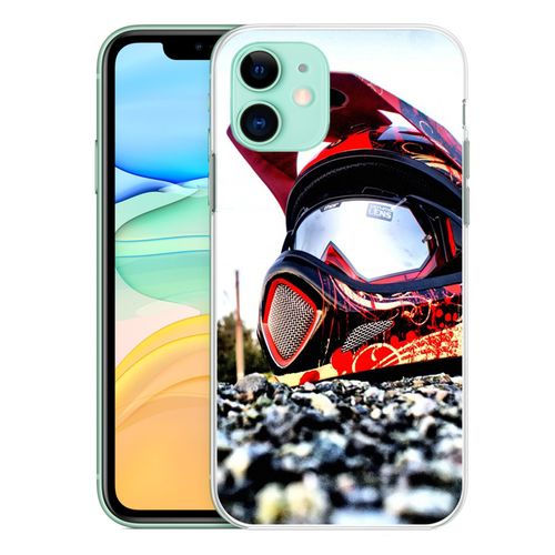 Coque Pour Iphone 11 - Casque Moto Cross