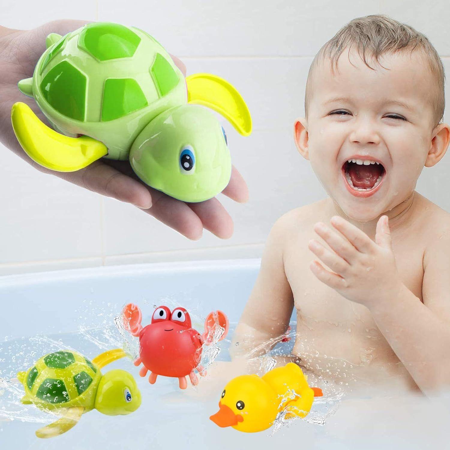 3 Pices Tortues Bain Jouet,Bbs Jouet De Bain,Animal Bain ... - 7