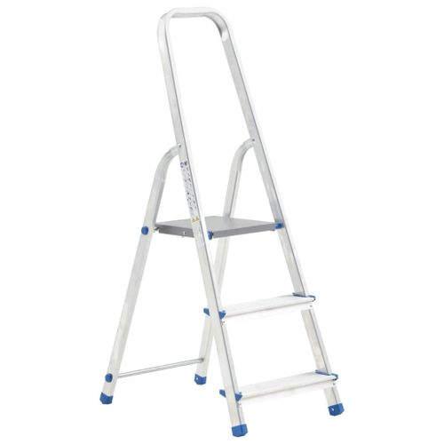 vidaXL Escabeau à 3 marches Aluminium 150 kg