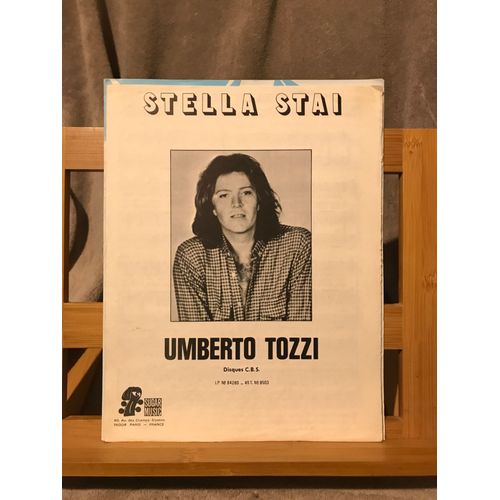 Umberto Tozzi Stella Stai Partition Chant Piano Sugarmusic Publication 1980