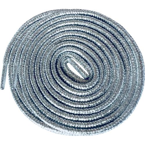 Argenté Lacets Ronds Métalliques Brillants Pour Bottes, Chaussures De Sport, 115-140 Cm