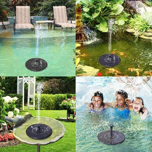 Solaire alimenté fontaine jardin piscine étang décoration panneau solaire flottant fontaine pompe à eau extérieur oiseau bain fontaine