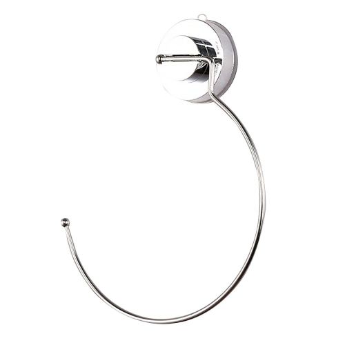Anneau réutilisable d'acier inoxydable porte-serviettes classique support poli épais pratique Durable avec ventouse